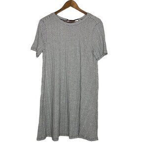 Loft NWT Black and White Tie Neck Dress Size‎ Medium